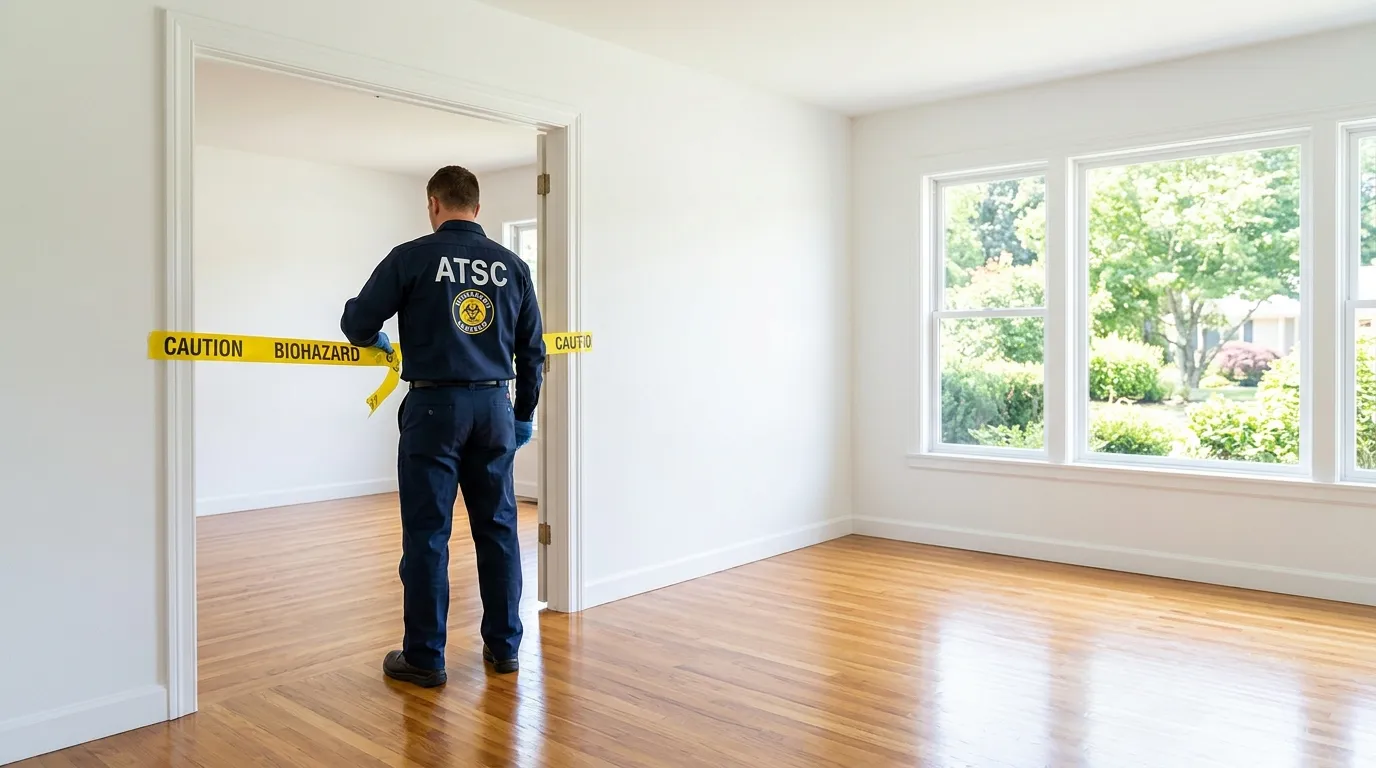 Certified biohazard cleanup crew performing Trauma Scene Cleanup in Sherman Oaks