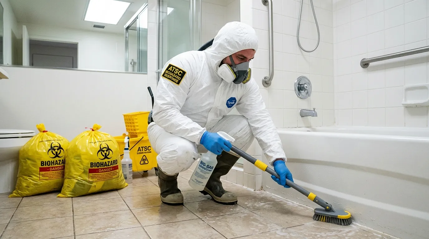 Decontamination equipment deployed for Blood Cleanup in Sherman Oaks